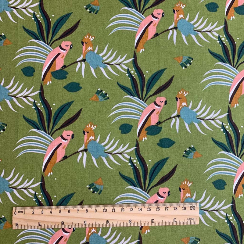 Printed Cotton GAORI Guacamole / Forest Multicolored